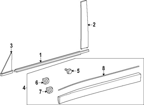 Exterior Trim - Front Door for 2025 Toyota Land Cruiser #0