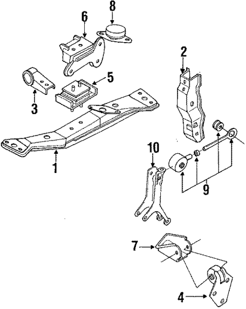 Engine & Trans Mounting for 1988 Subaru Justy #0
