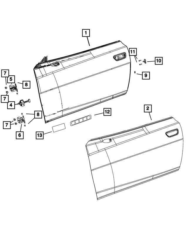 68586262AF - : Front Door, Right for Mopar Image