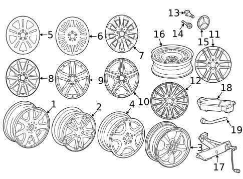 Wheels for 2005 Mercedes-Benz CLK55 AMG #0