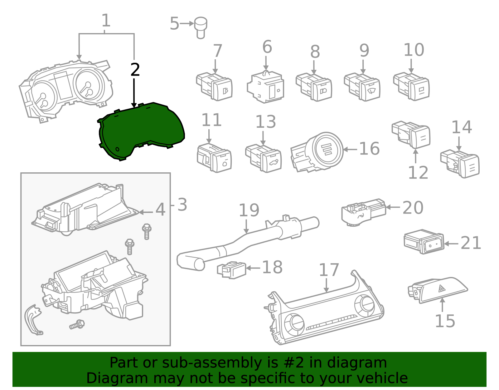 Toyota OEM Instrument Panel Lens 83852-4DK70 | Toyota OEM Parts Giant