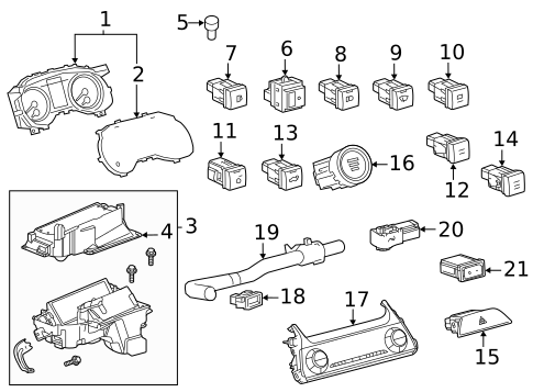 Cluster & Switches for 2024 Toyota Venza #0