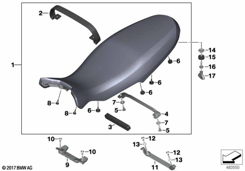 Bench Seat for 2022 BMW-Motorrad R nineT Urban G/S #0