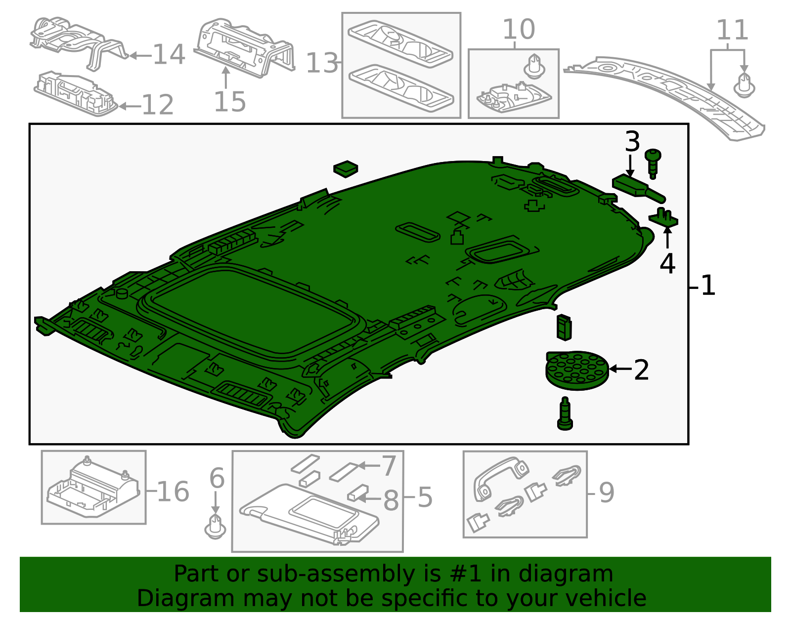 2017-2020 Acura MDX Headliner 83200-TZ5-A34ZA | OEM Parts Online