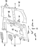 F3XY1229005E - Body: Upper Trim Panel for Mercury: Villager Image