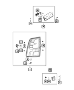 Tail Stop Backup Lamp, Left