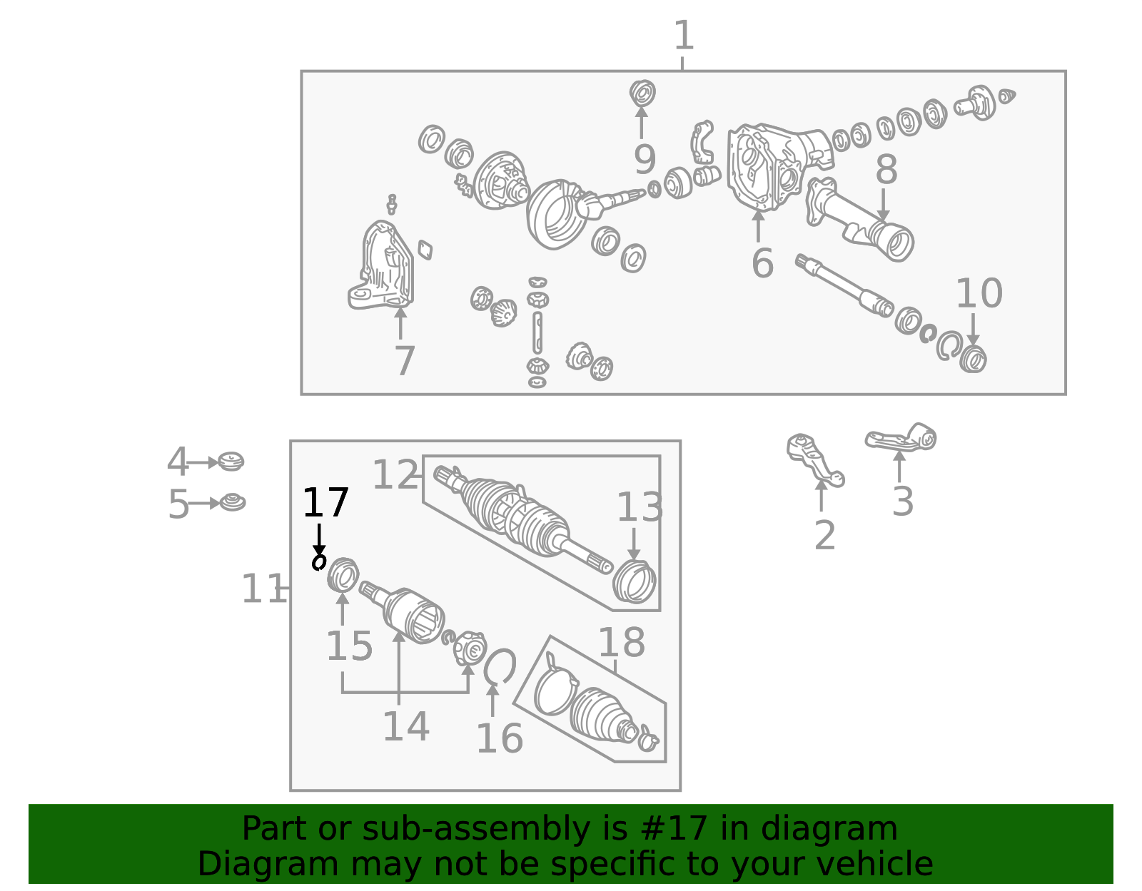43425-60010 - Inner Joint Assembly Snap Ring 1998-2007 Lexus LX470