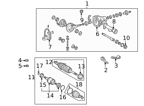 Carrier & Front Axles for 2000 Lexus LX470 #0