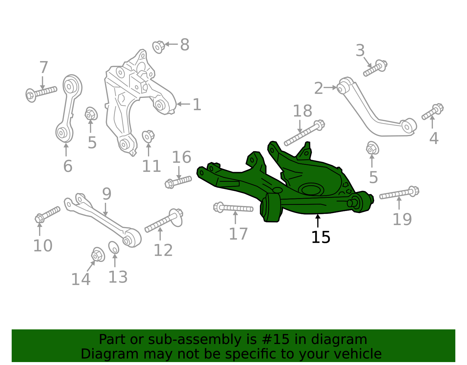 H2GZ-5500-A - Lower Control Arm 2015-2024 Ford | Ford Parts Direct