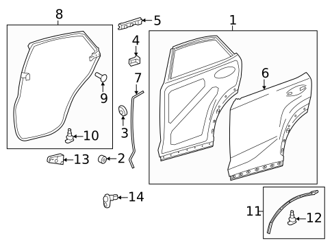 Door & Components for 2020 Lexus NX300h #0