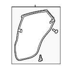 6787178010 - Body: Door Weather-strip for Lexus: NX200t, NX300, NX300h Image