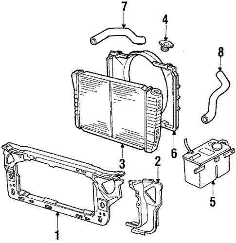 Radiator & Components for 1986 Mercury Cougar #0