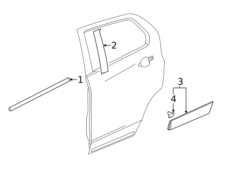 Exterior Trim - Rear Door for 2017 Chevrolet Trax #0