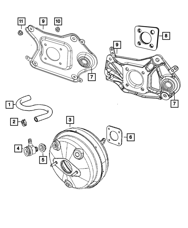 68003620AA - Brakes: Booster To Dash Gasket for Mopar Image