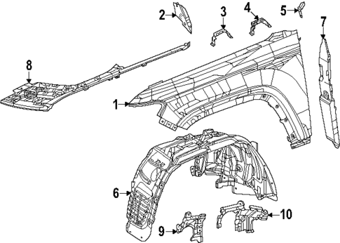 Fender & Components for 2022 Jeep Grand Cherokee L #0