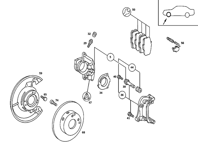 14208020 - : Parts Kit, Brake Pad for Mercedes-Benz: 380SEC Image