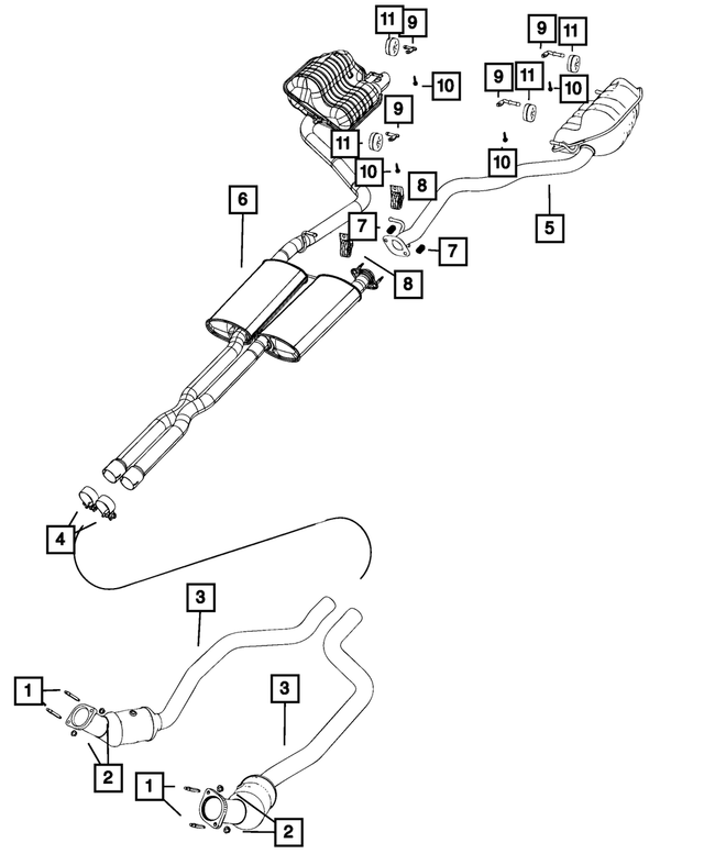 68242103AB - Exhaust: Exhaust Bracket for Mopar Image