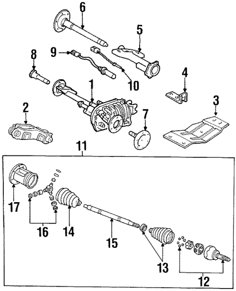 Carrier & Front Axles for 1992 GMC C2500 Pickup #0