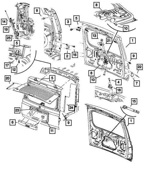 Lift and Tail gates for 2008 Jeep Commander #0