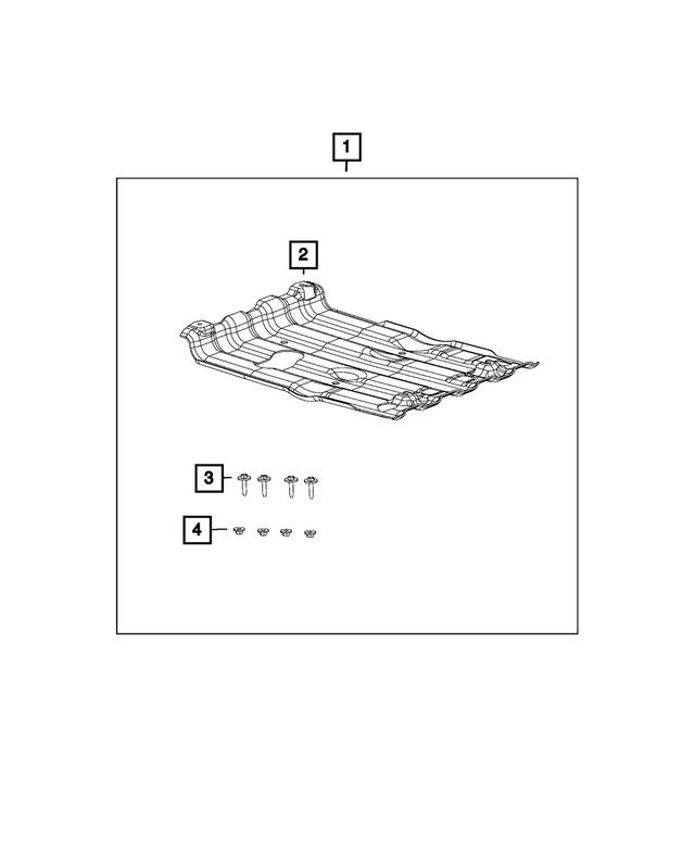 82215809 - Mopar Accessories - Component Parts: Skid-front Plate Kit for Mopar Image image