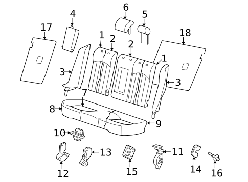 Rear Seat Components for 2005 Jaguar X-Type #2