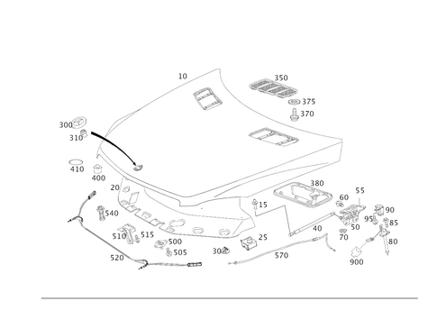 Engine Hood for 2016 Mercedes-Benz GLE450 AMG #0