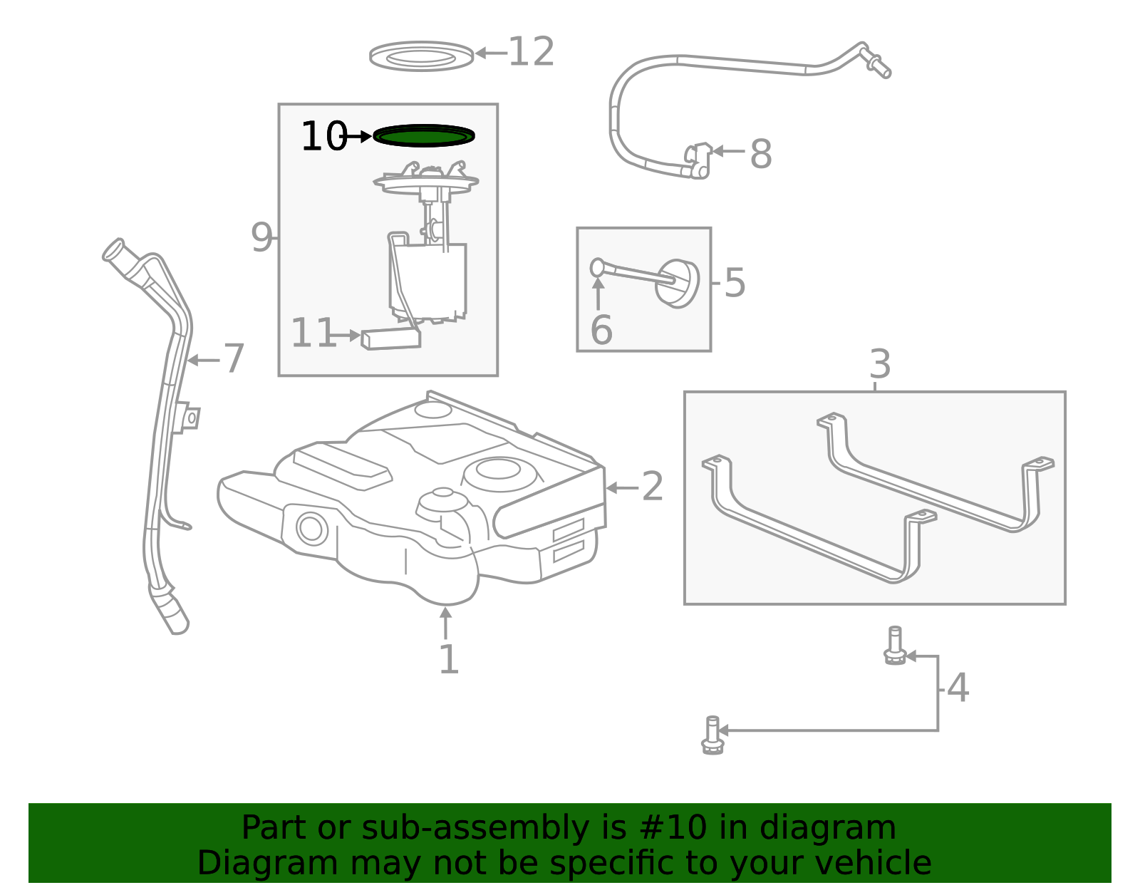 Wht009448 Volkswagen WHT-004-548 - Fuel Pump Assembly O-Ring 2009-2014 Volkswagen Routan ...