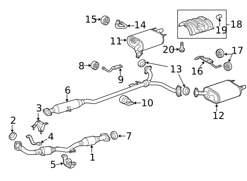 Exhaust Components for 2010 Toyota Camry #1