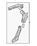 8W5809737 - Body: Front Pillar for Audi: A4, A4 Quattro, S4 Image