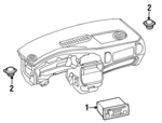 4685611AB - Body: Speaker for Chrysler: Grand Voyager, Town &amp; Country, Voyager | Dodge: Caravan, Grand Caravan Image