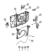 7LV05PDNAC - Doors, Door Mirrors and Related Parts: Exterior Door Handle, Left for Mopar Image