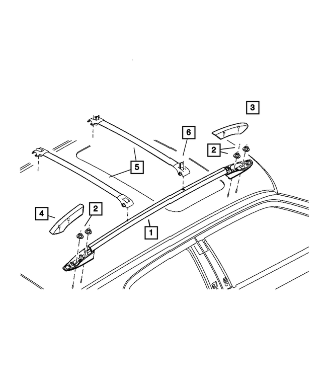 4805993AE - Body Sheet Metal Except Doors: Luggage Rack Side Rail, Left for Mopar Image