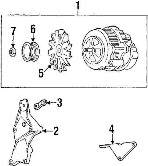 Alternator for 1994 Chevrolet K1500 Pickup #0