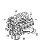 5037637AD - Engine 6.1L Eight Cylinder [ESF]: Exhaust Manifold, Left for Mopar Image