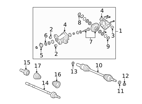 Axle & Differential for 2009 Pontiac G8 #0