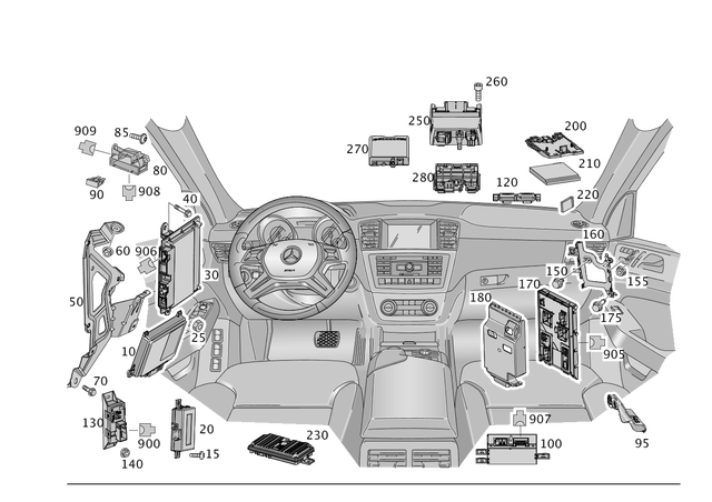1669006215 - Electrical Equipment and Instruments: Control Unit for Mercedes-Benz: B Electric Drive, B250e, C250, C300, C350, C63 AMG, CLA250, CLS400, CLS550, CLS63 AMG, CLS63 AMG S, E250, E350, E400, E550, E63 AMG, E63 AMG S, GL350, GL450, GL550, GL63 AMG, GLA250, GLE300d, GLE350, GLE400, GLE550e, GLE63 AMG, GLK250, GLK350, GLS350d, GLS450, GLS550, GLS63 AMG, ML250, ML350, ML400, ML550, ML63 AMG, SLC300, SLC43 AMG, SLK250, SLK300, SLK350, SLK55 AMG Image