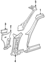 4314546 - Body: Reinforcement for Chrysler: Imperial, LeBaron, New Yorker | Dodge: Lancer, Shadow Image