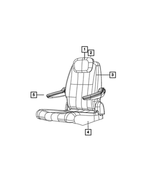 6NT28DX9AA - Interior Trim: Headrest Cover, Right Or Left for Dodge: Grand Caravan Image