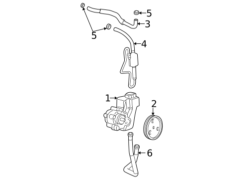 Pump & Hoses for 2002 Jeep Grand Cherokee #1