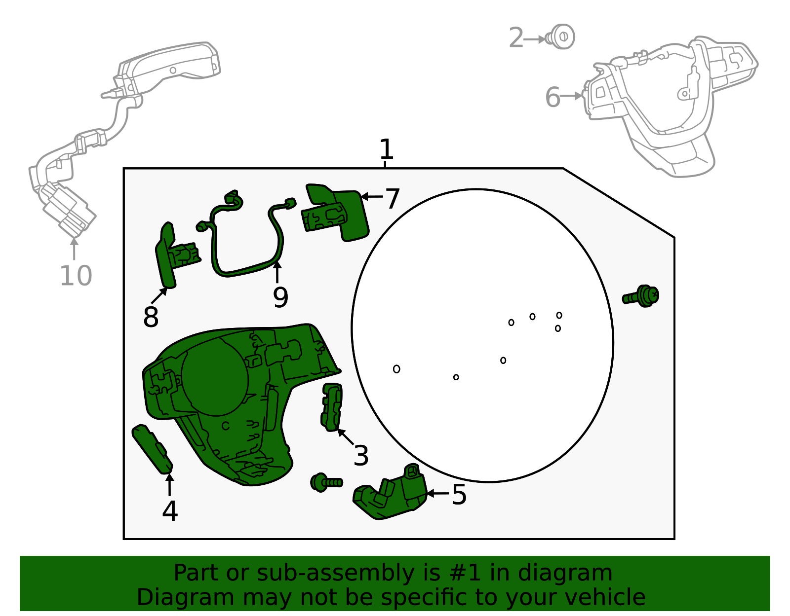 2024-2025 Toyota Grand Highlander Steering Wheel 45100-0E810-C0 ...