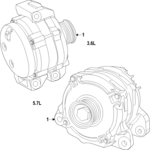 R6029649AB - Electrical: Alternator for Ram: 1500 Image