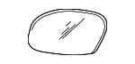 YF1Z17K707BB - Body: Mirror Glass for FORD Image