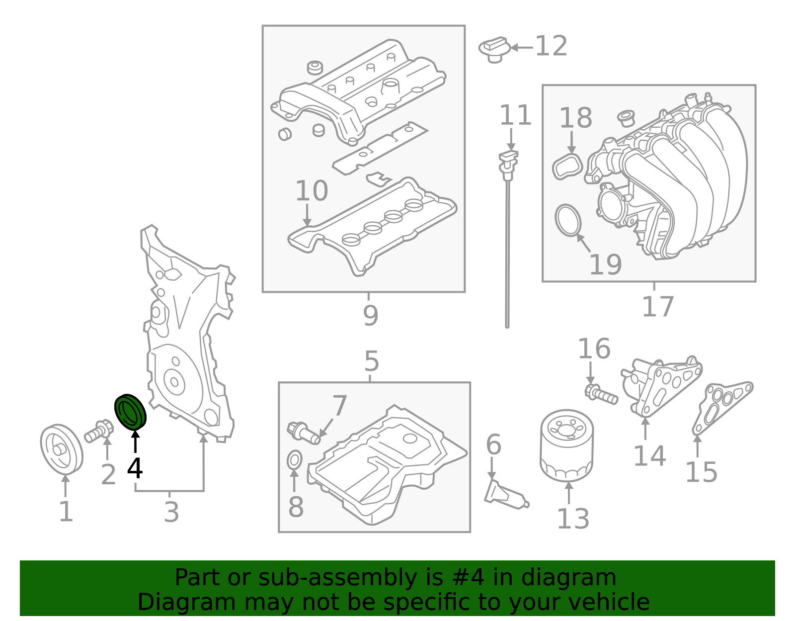 PE01-10-602 - Timing Cover Front Seal - 2012-2025 Mazda | Mazda Swag