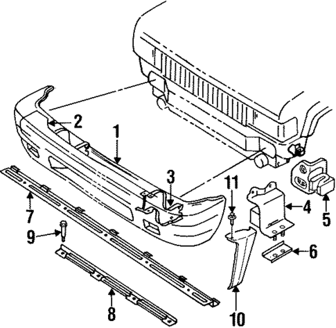 Bumper & Components - Front for 2000 Isuzu Trooper #0