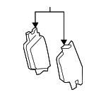 446642080 - Brakes: Brake Pads for Toyota: C-HR, Prius, Prius Prime, RAV4, RAV4 Prime, Venza Image