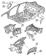 RW36VXLAC - Body Sheet Metal Except Doors: Wheelhouse Carpet, Right for Mopar Image