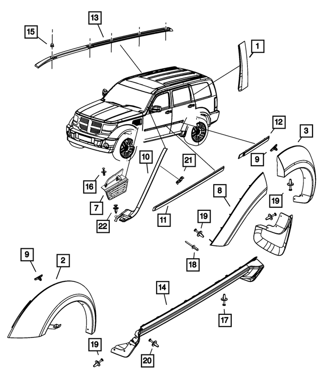 1FB04TZZAA - Exterior Ornamentation: Sill Molding, Right for Mopar Image