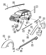 5KH17FKGAC - Exterior Ornamentation: Fender Applique, Left for Mopar Image