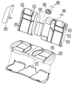 5139649AA - Interior Trim: Rear Seat Back Frame for Dodge: Magnum Image