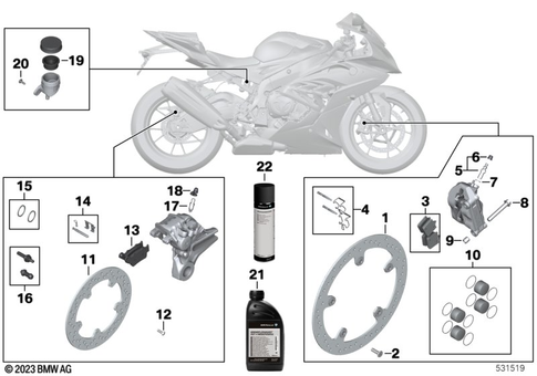 Brake Service for 2011 BMW-Motorrad S 1000 RR #0